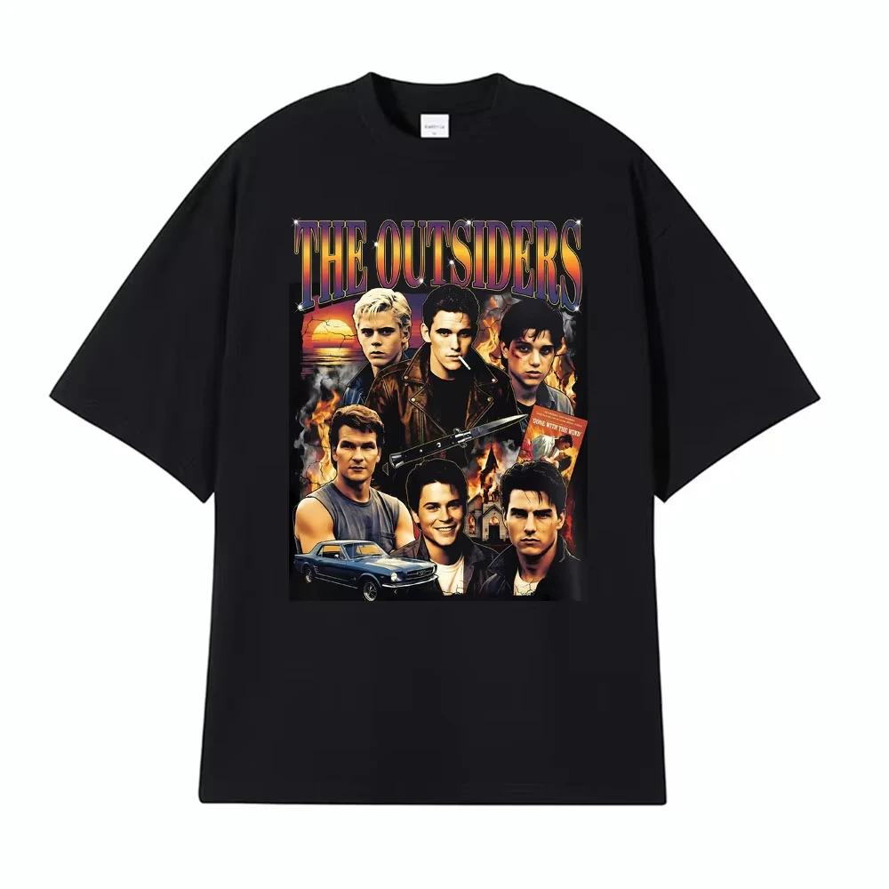 Winston Johnny Cade Stay Gold Movie The Outsiders Retro Dallas T Shirt Men Women Fashion Oversized T-shirt Short Sleeve T Shirts