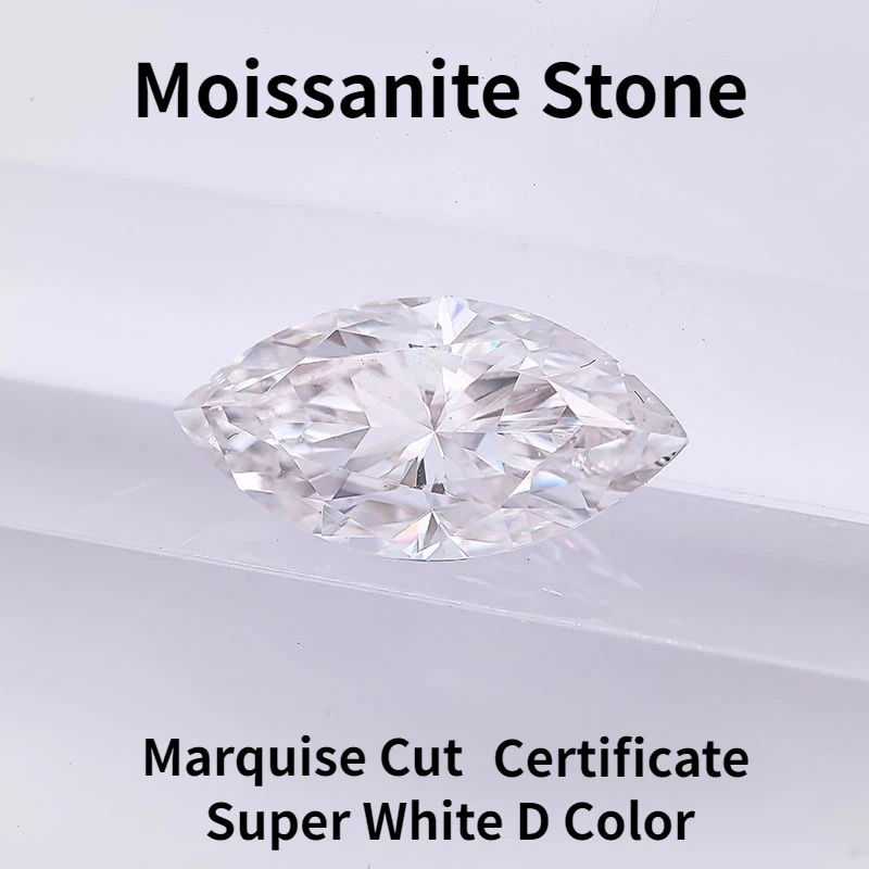 

Оптовая продажа, муассанит, камень маркизы, супер белый цвет D, VVS1, подвески, драгоценный камень, сделай сам, кольцо, ожерелье, серьги с сертификатом