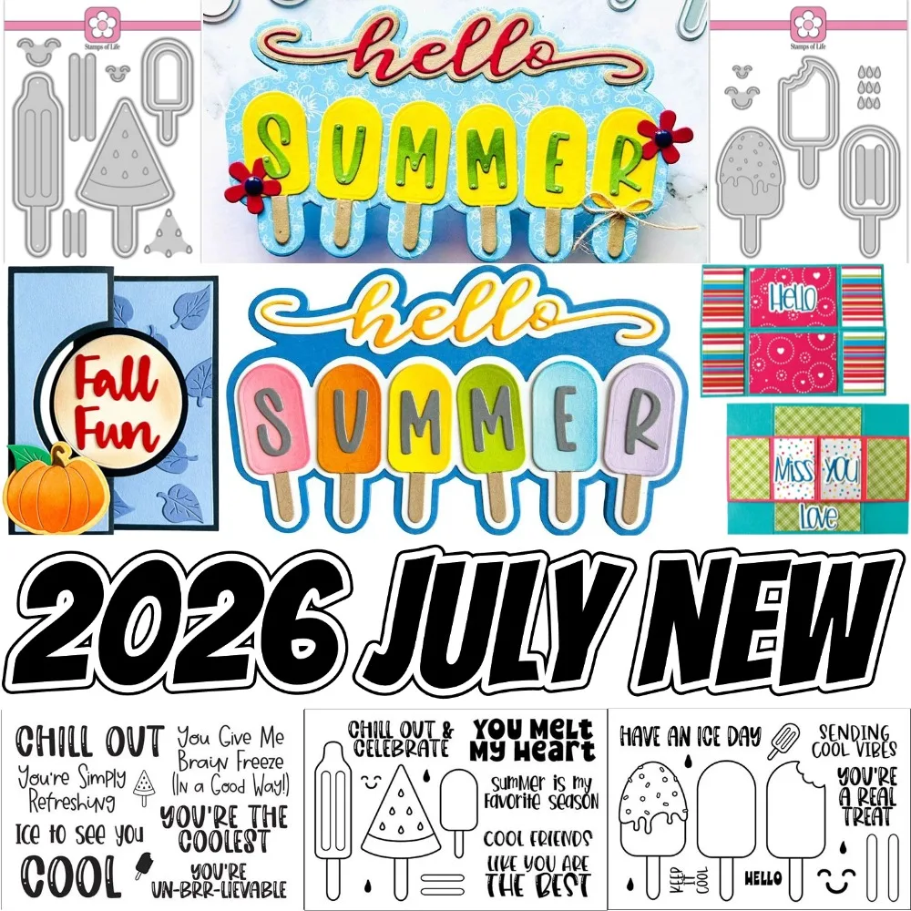Smiling Face 2026 July New Cutting Dies Scrapbook Diary Decoration Stencil Embossing Template DIY Greeting Card Handmade
