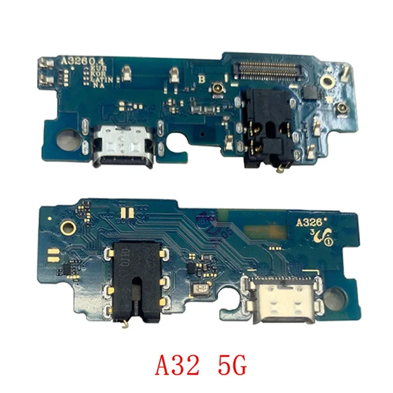 USB 충전 포트 보드 커넥터 플렉스 케이블, 삼성 A32 4G A325 A32 5G A326 수리 부품