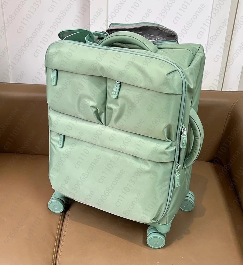 Estuche de tela ultraligero con asa de tela Oxford, estuche de viaje de moda, maleta de mano con rueda giratoria, estuche blando de 20 pulgadas