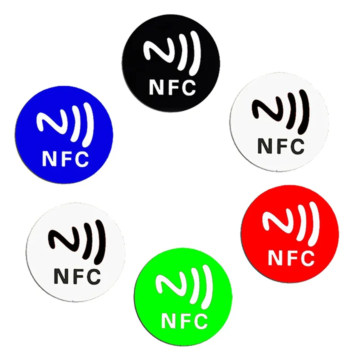 24PCS NFC Ntag213 TAG Sticker Universal Label RFID Token Patrol 13.56MHz for Shortcut ETC NFC Stickers