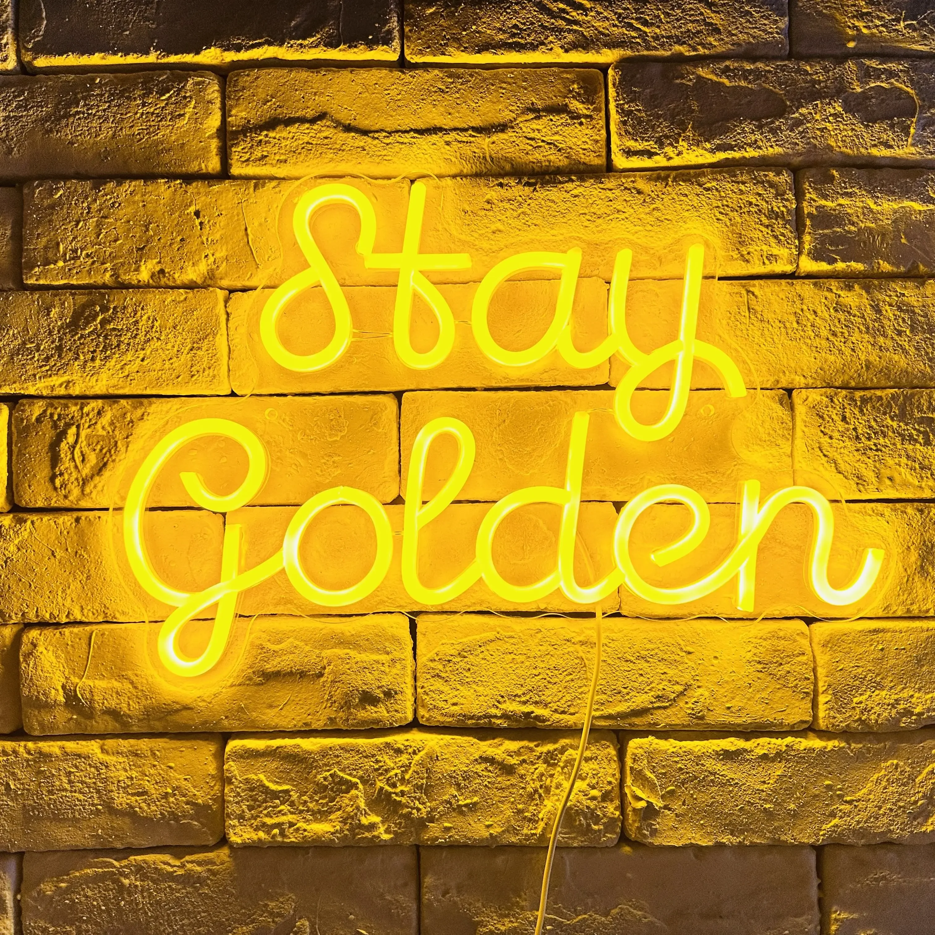 Stay Golden Neon Sign for Beauty Salon Spa Club Modern Bedroom Party Neon Sign Home Bar Decoration Gift for Mother Neon sign LED