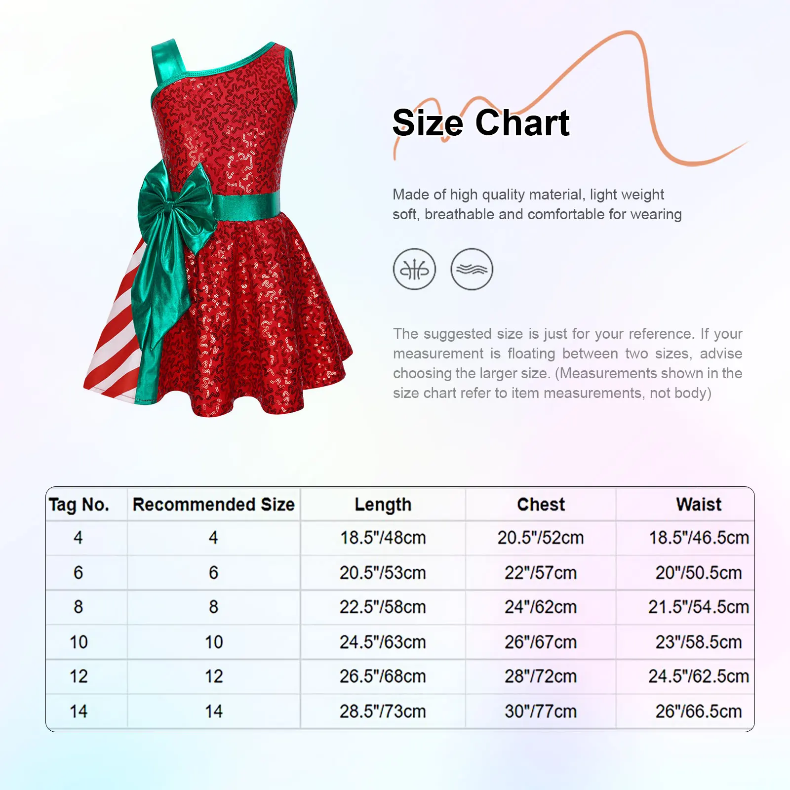 

Children Girls Christmas Party Candy Cane Striped Dress Leotard Shiny Sequined Ballet Dance Xmas New Year Performance Costume