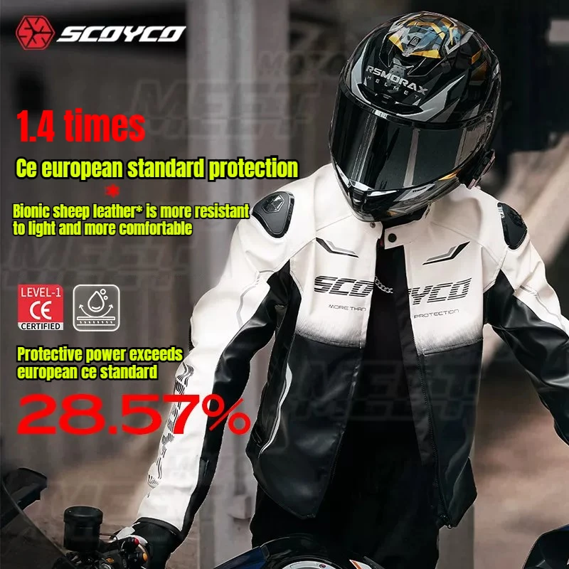 SCOYCO Motorcycle Riding Suit Men's Commuter Locomotive Suit Racing Anti-drop Breathable Summer Sonic Speed JK103-2 Jacket