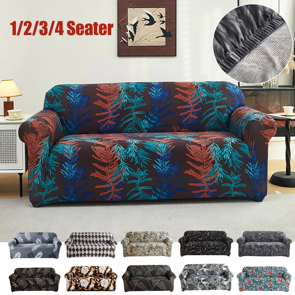 

1/2/3/4-seater Non Slip Printed Sofa Cover for All Seasons High Elasticity Pet Friendly Machine Washed Copridivano Housse Canapé