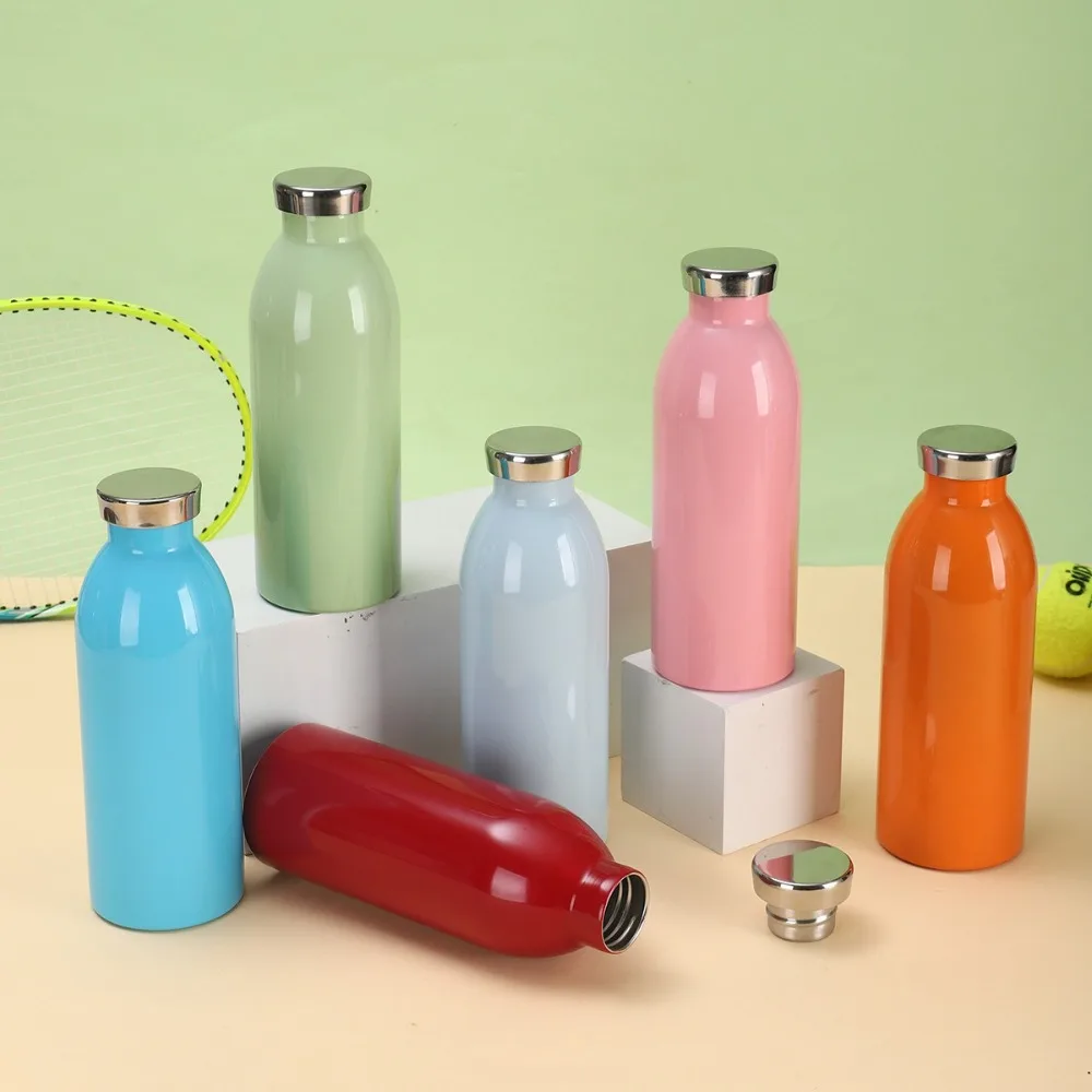 500ml Small Mouth Milk Bottle Thermos 304 Stainless Steel Vacuum Insulated Water Bottle Portable Outdoor Sports Cup