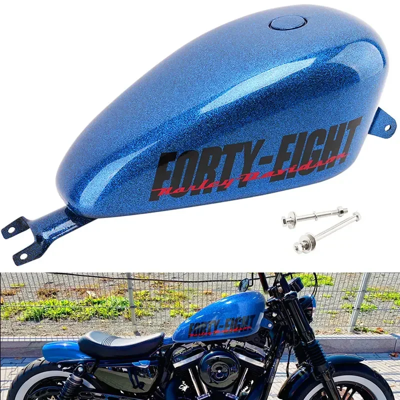 

14.4L Motorcycle Accessories 3.8Gal Petrol Retro Fuel Oil Gas Tank Pot For Harley Sportster XL 883 1200 2017-up Motorbike Tanks