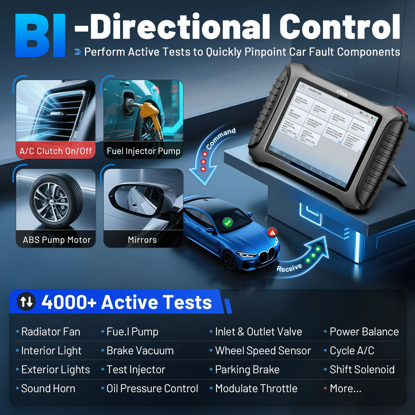 Picture 6: XTOOL X100PAD3 Auto Key Programming & Diagnostic Tools Professional IMMO Key Programmer With KC100 All Key Lost Add Keys 38+ Reset DOIP FCA ECU Coding X100PAD 3 OBD2 Bl-Directional Control Scanner 2 Years Update