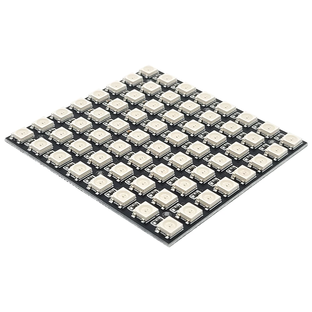WS2812 LED وحدة 5050 RGB كامل اللون لوحة تطوير السائق 64bit الخرز 8x8 5V #3