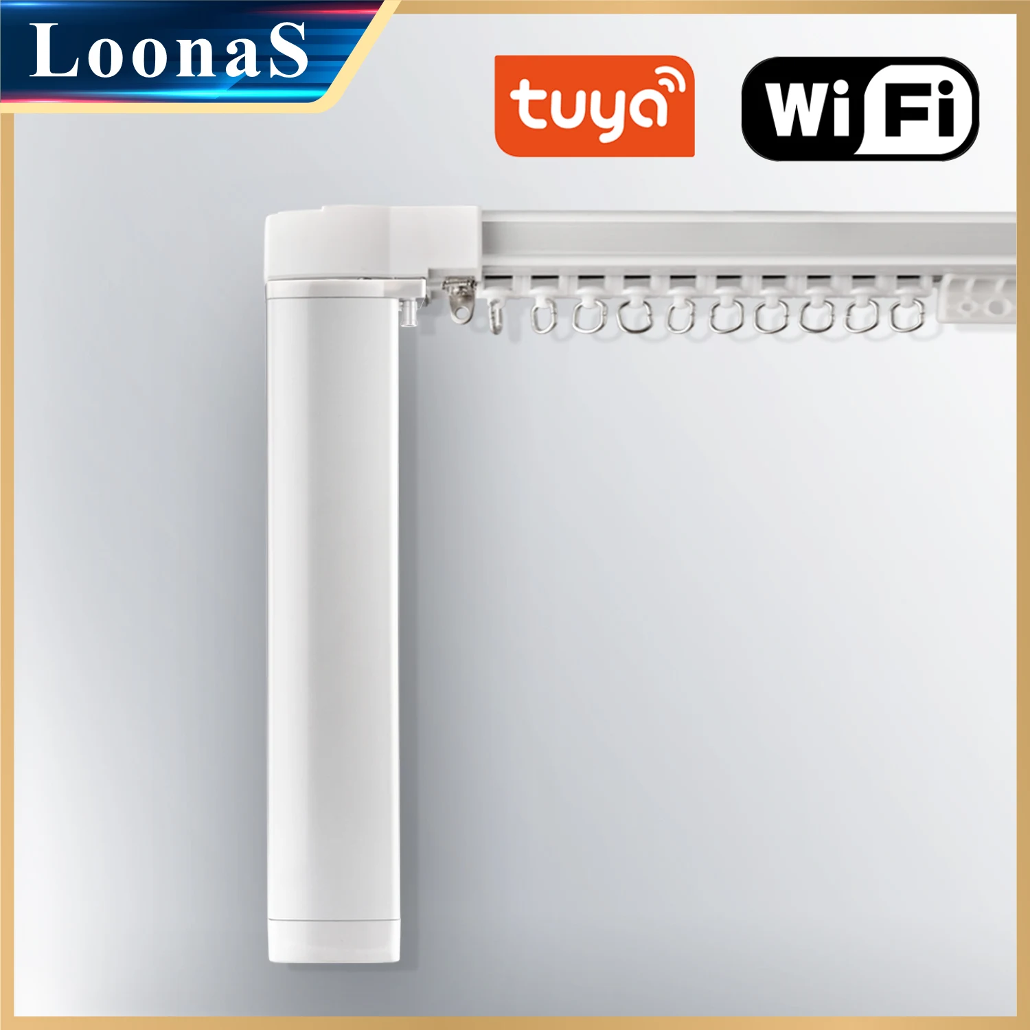 LoonaS-Motor de cortina wi-fi 2nd G, Electronic Cornice, Motor de accionamiento eléctrico para el Hogar Inteligente, compatible con Alexa y