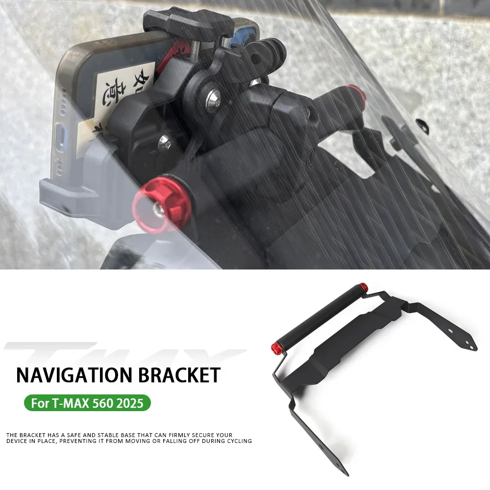 

Motorcycle Accessories 22MM Rod Mobile Phone Holder Stand GPS Navigation Plate Bracket For YAMAHA TMAX 560 TMAX560 T-MAX560 2025