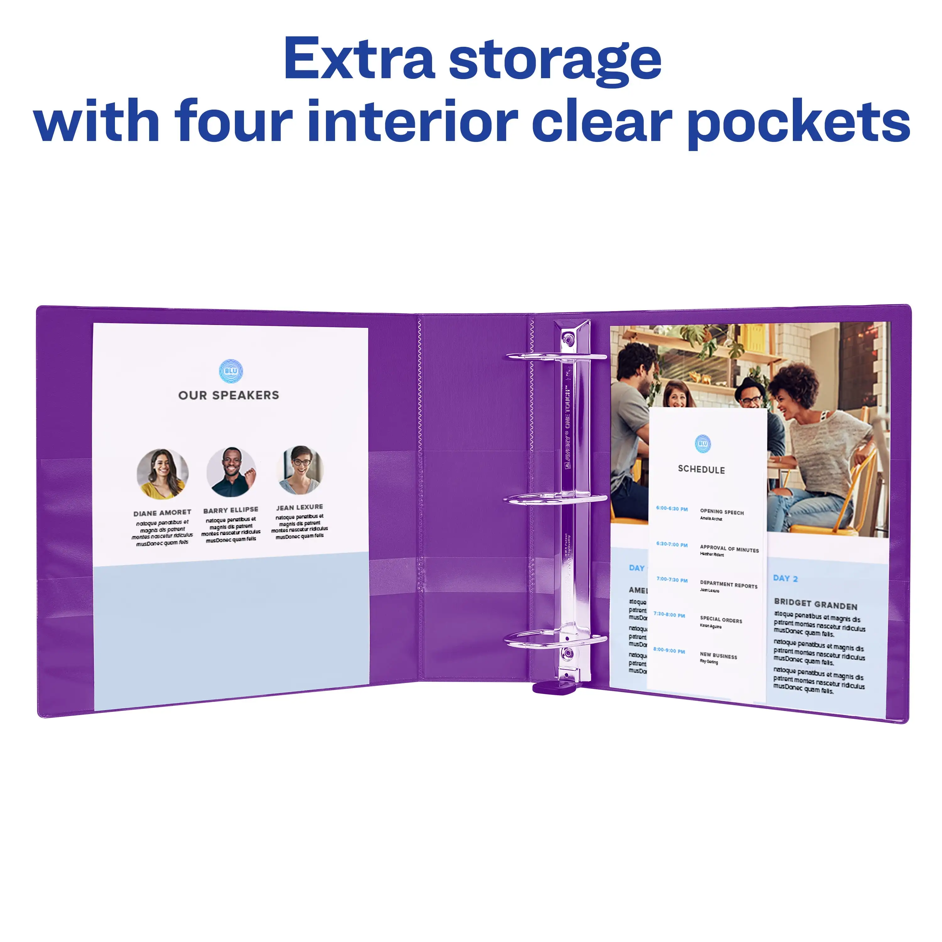 Heavy-Duty View Purple 4" Binder (79813)