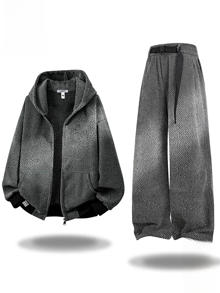 

Комплект Paul Frank: Куртка и брюки из плотного материала, мужской спортивный костюм из синели с длинными рукавами, весна-осень 2026, для молодежи, из полиэстера