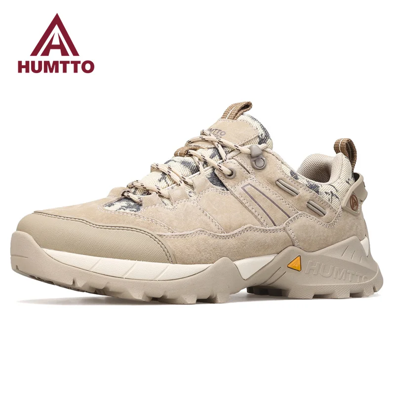 HUMTTO Shoes for Men Luxury Designer Climbing Trekking Sneakers Man Leather Outdoor Mens Sports Safety Work Ankle Hiking Boots