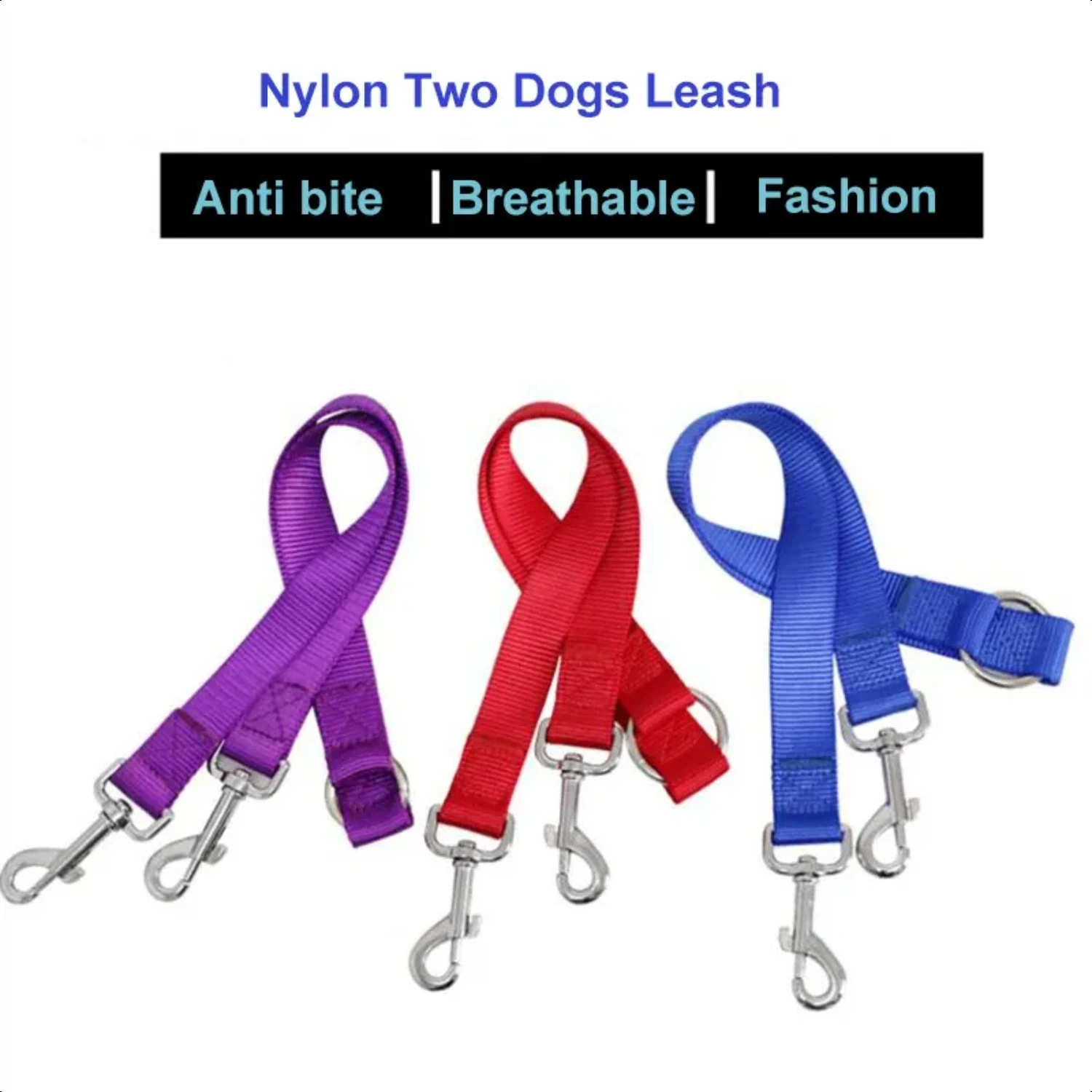 

Colorful and strong Active Pets Adjustable Nylon Dog Leash - Vibrant dual control safety design for small to large dogs - Durabl