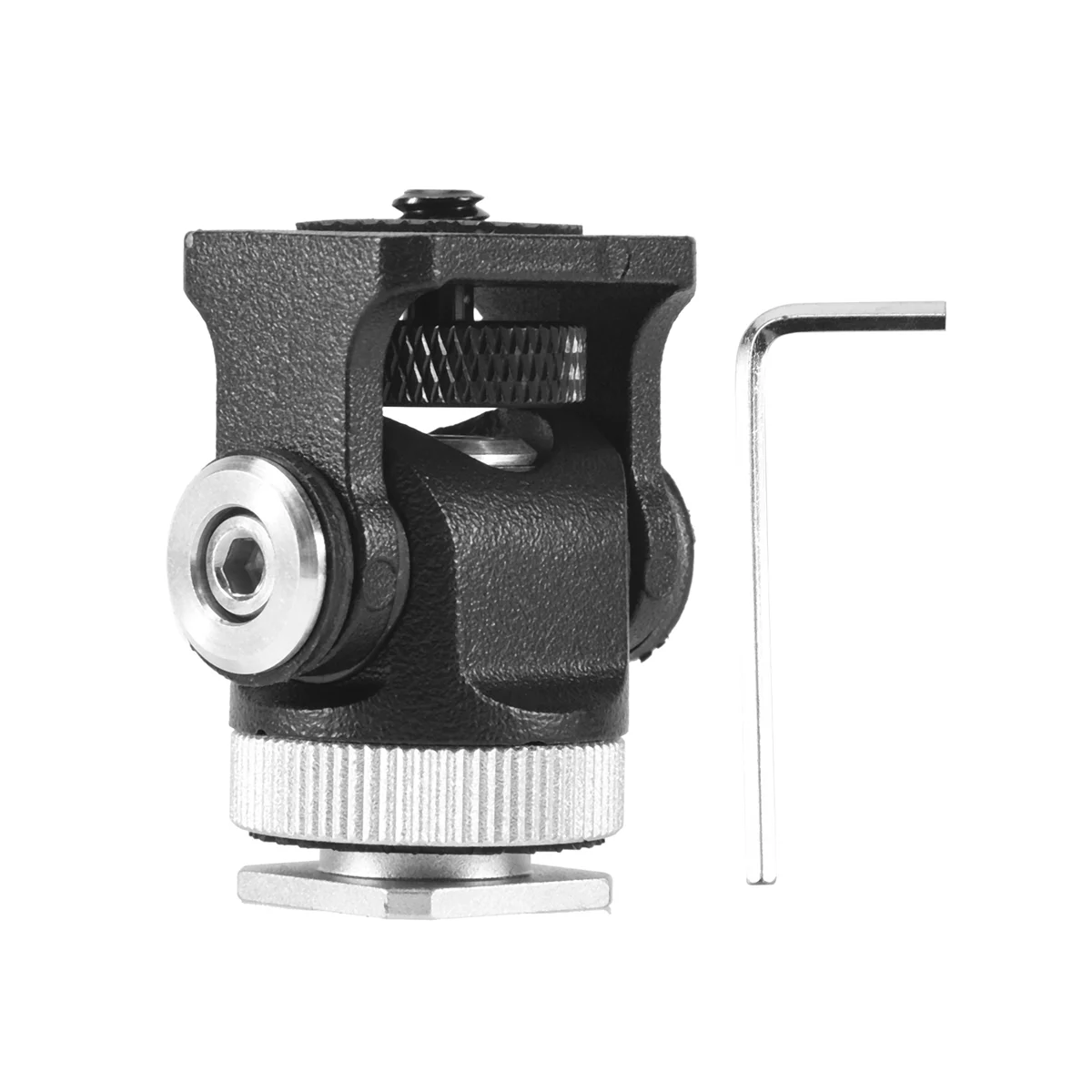 Mini Hot Shoe Mount Monitor Microphone Flash Holder 1/4 Inch Screw Camera Bracket Tripod Head for Monitor Flash Camera