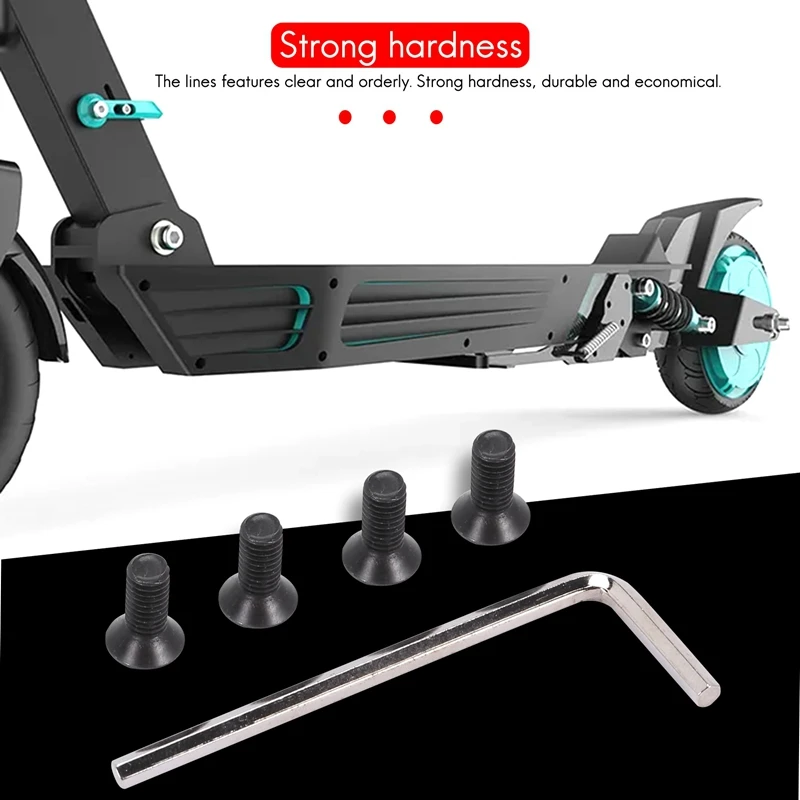 4 pezzi Scooter manubrio forcella anteriore tubo viti con maniglia esagonale parti di ricambio kit per Xiaomi M365 Ninebot Es2 accessori