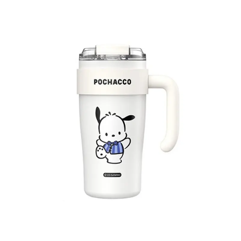 Sanrio 860ml Cute Tumbler With Handle And Straw Lid Insulated Cup Reusable Stainless Steel Water Bottle Mug