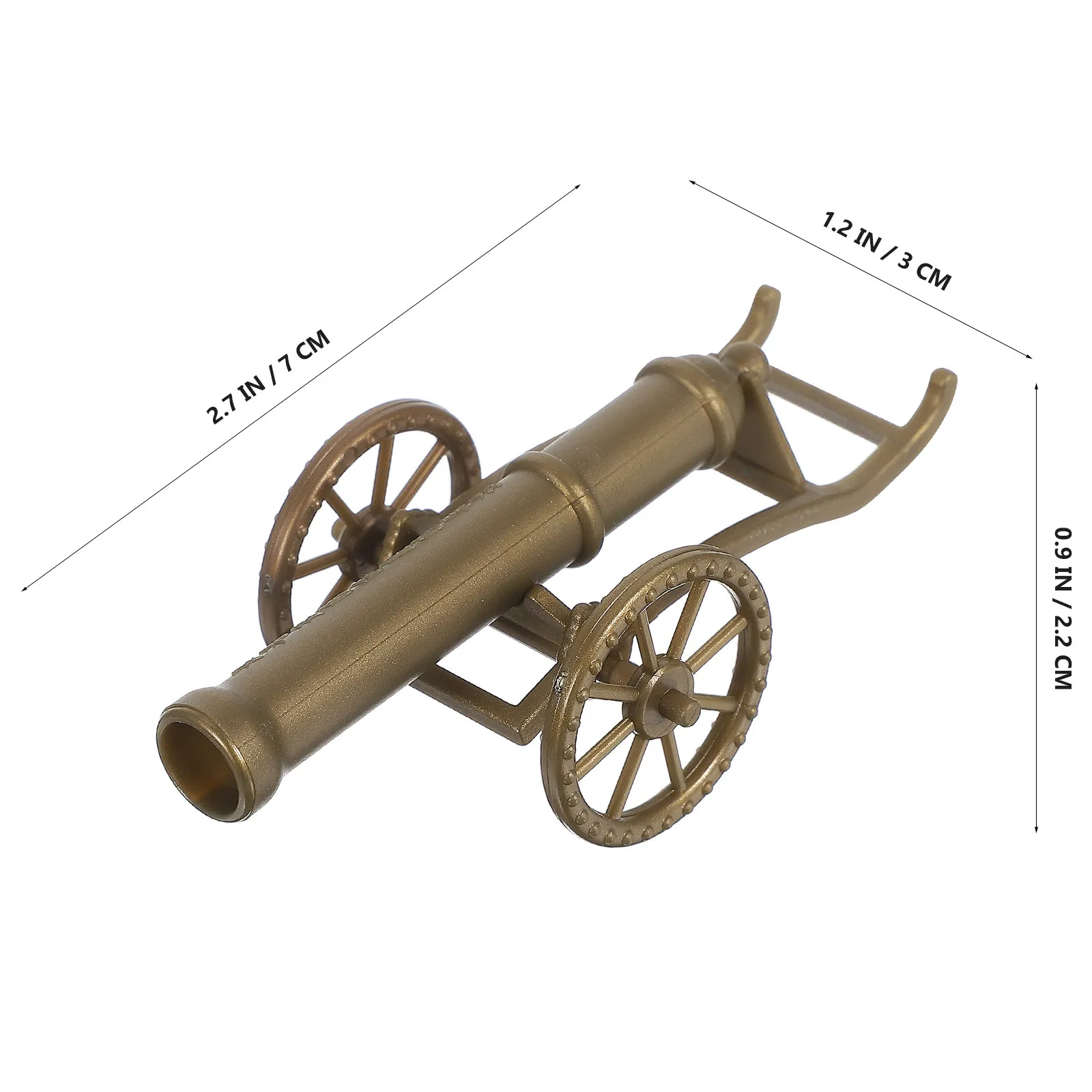 Vintage Large Cannon Ornament Chinese Style Retro Sculpture for TV Cabinet Hallway Dresser Office Decoration Desk Decorations