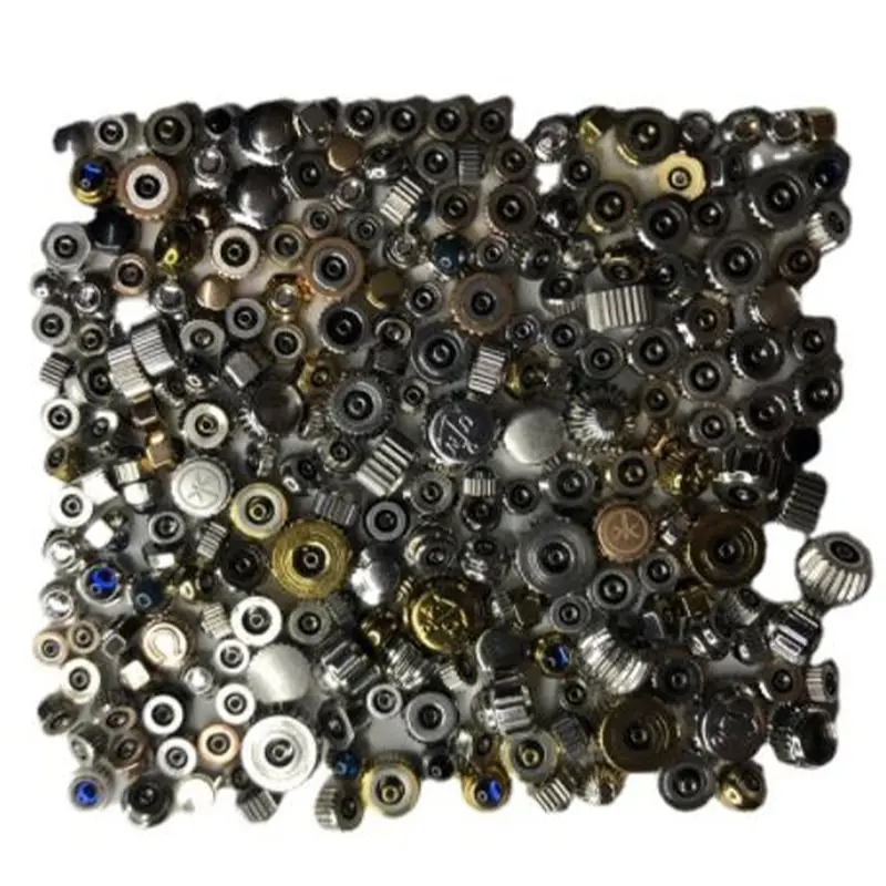 100PCS Mixed Waterproof Steel Watch Handles Watch Crown Various Sizes And Colors For Watchmakers Watch Accessories High/Low Pipe