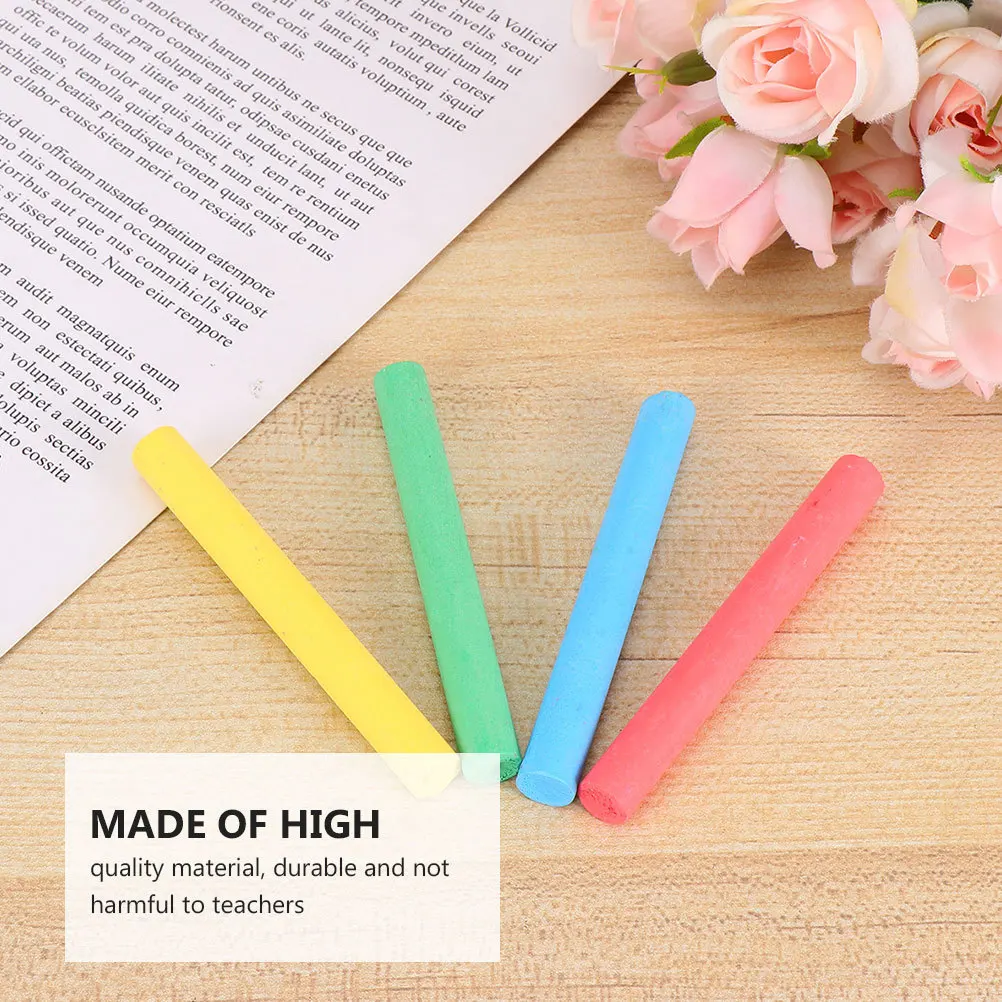 

24Pcs Colorful Water Soluble Dust-Free Chalk Portable Lightweight Erasable Blackboard Chalk Teaching Graffiti Supplies