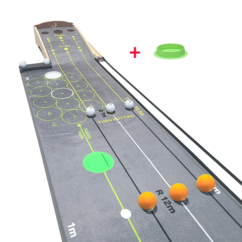 New Park Golf & Thr Golf Putting Practice Mat Putter Mat نظام الإرجاع الصامت