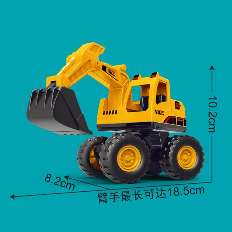 Children\'s Large Trucks Plastic Engineering Car Dump Truck Crane Excavator Model Inertial Vehicle Car Toys Gift for Kids