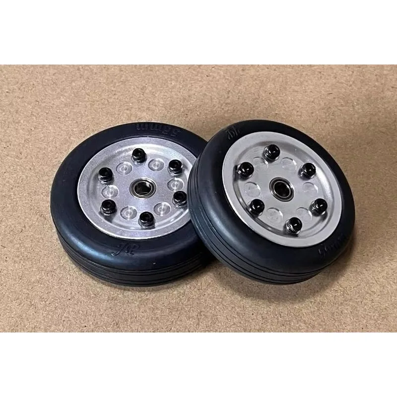 Model Aircraft Hollow Rubber Front Wheel 40/45/50/55/60/65 Mm RC Aircraft Landing Gear with Bearings DIY Accessories - view 6