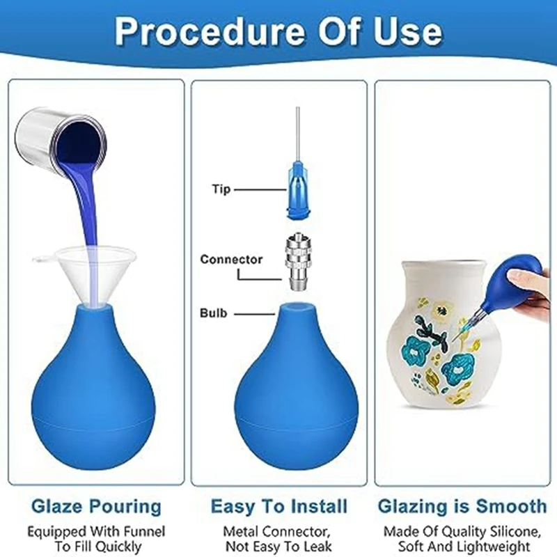 Herramientas de arcilla para glaseado de cerámica, botella para apretar, Drag, Slipand