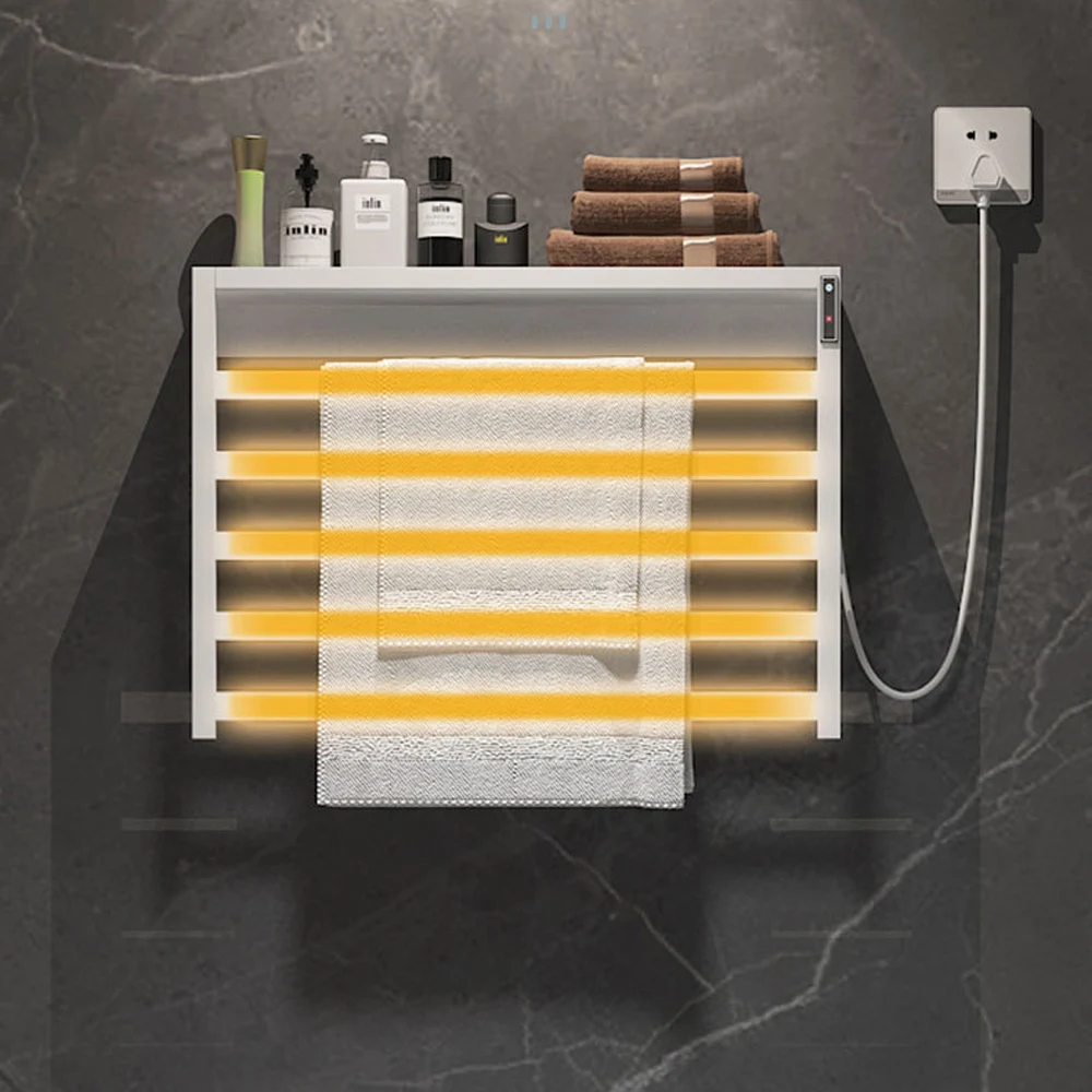 Electric Heating Towel Rack Heat Dry Bathroom Towel Wall Mounted Constant temperature heated towel rails for bathrooms electric