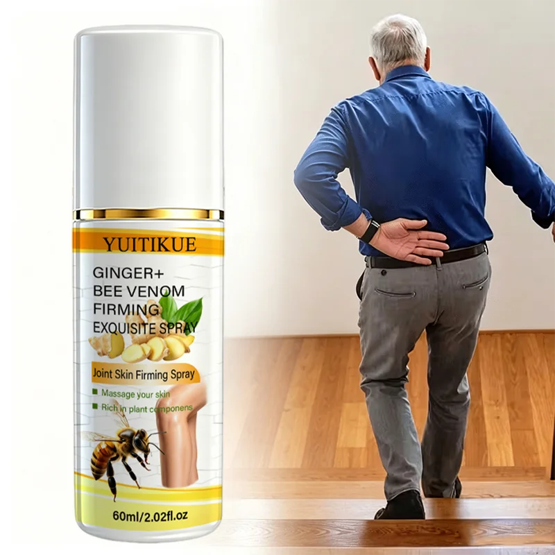 Bee Venom Ginger Firming Body Spray Plant Extract Moisturizing Comfort Massage Spray Joint Body Skin Care for Men Women