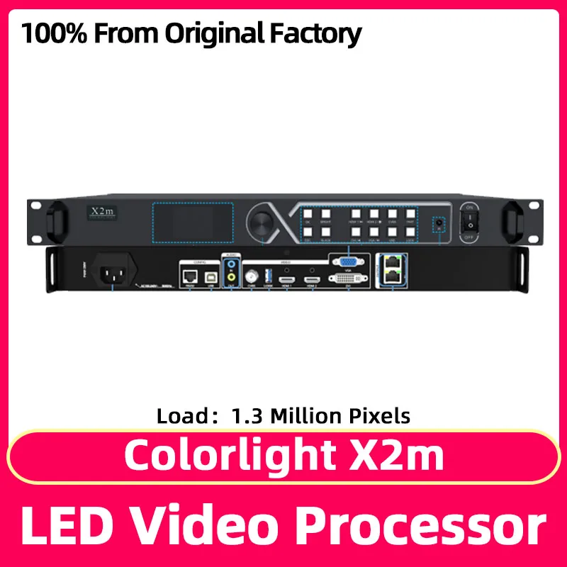 Colorlight X2m Video Processor RGB Full Color Module Indoor LED Display Screen Video Wall Controller USB Port Supports HDMI DVI