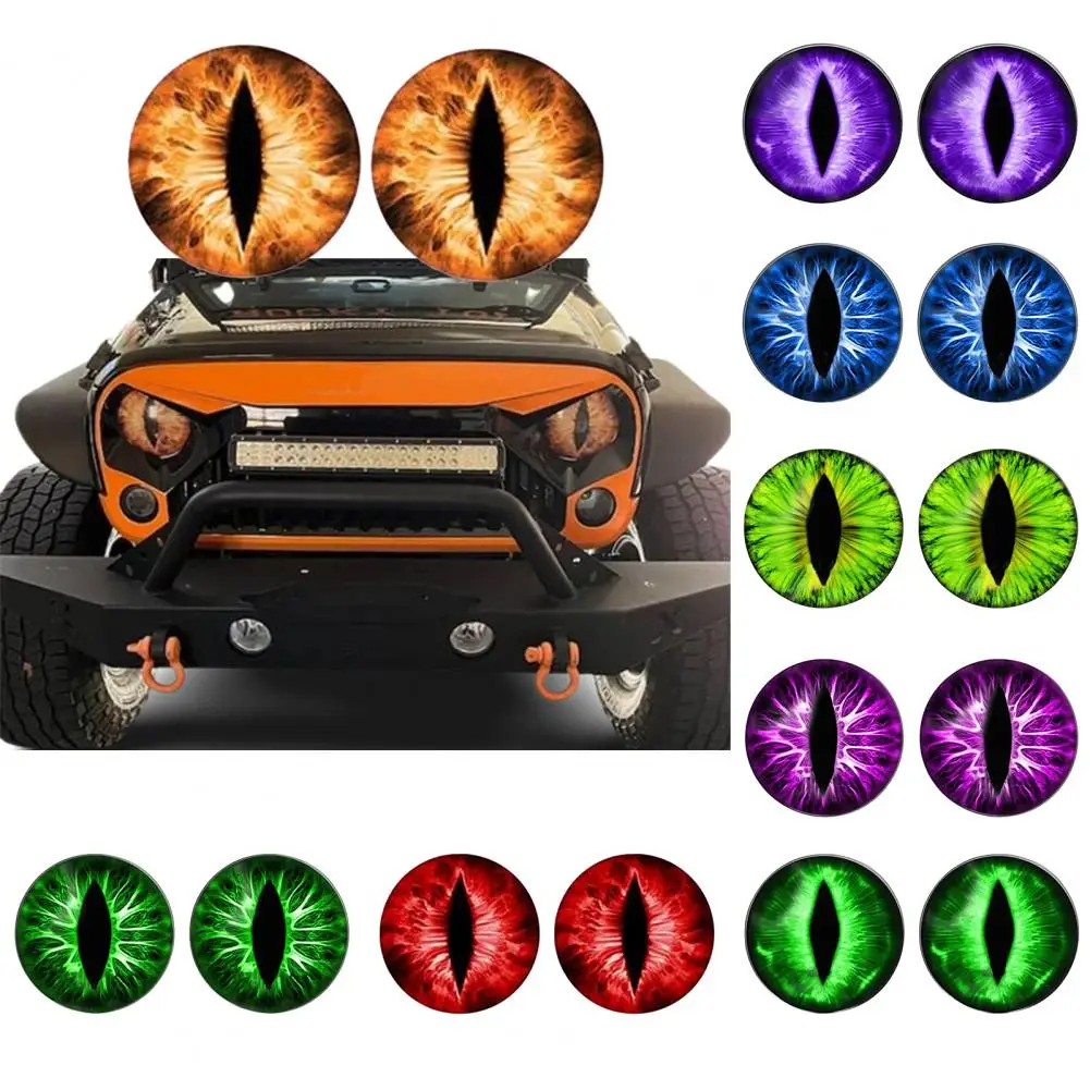 1 Pair Car Headlight Decals Waterproof Funny 3D Eyes Headlight Stickers Decal Car Window Bumper Decoration Stickers