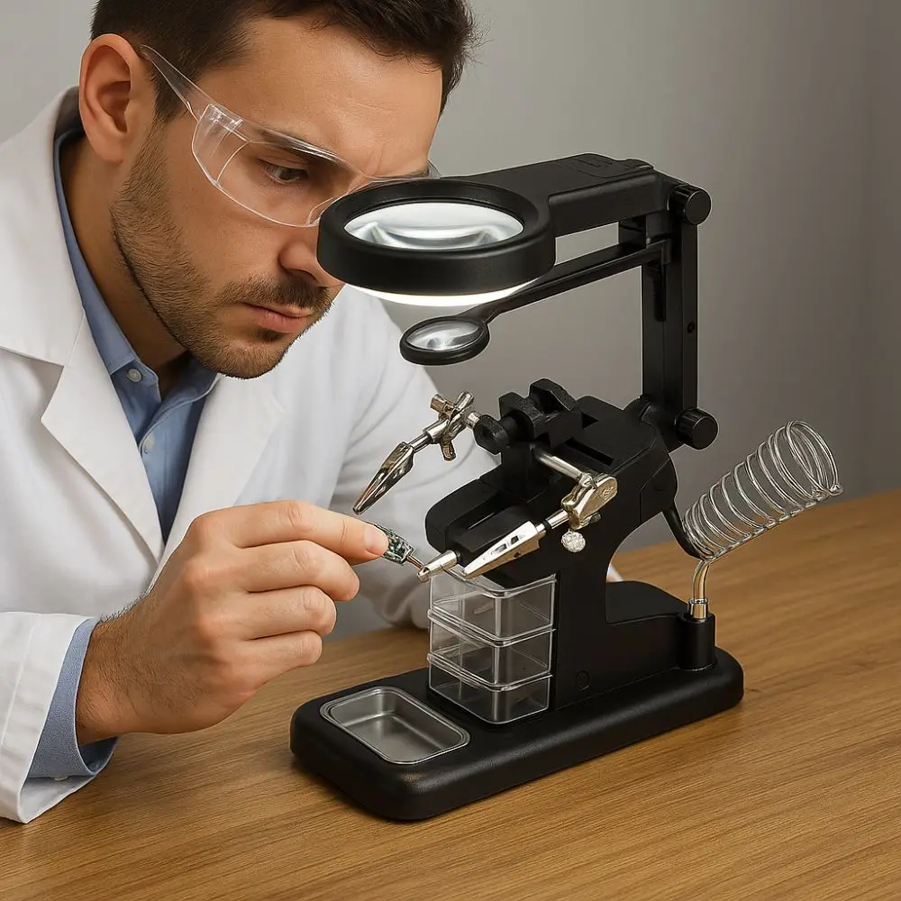 

Phone Repair Tool Welding LED Magnifier Magnifying Glass 3X/4.5X/25X Lens Auxiliary Clip Loupe Desktop Magnifier Clamp Hand Sold