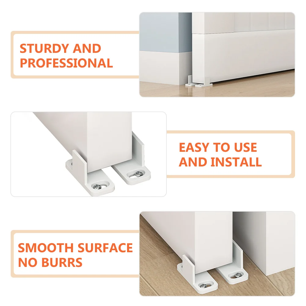 2 Pcs Barn Floor Rails Sliding Gate Drive Door Track Stopper Guide Through Bottom