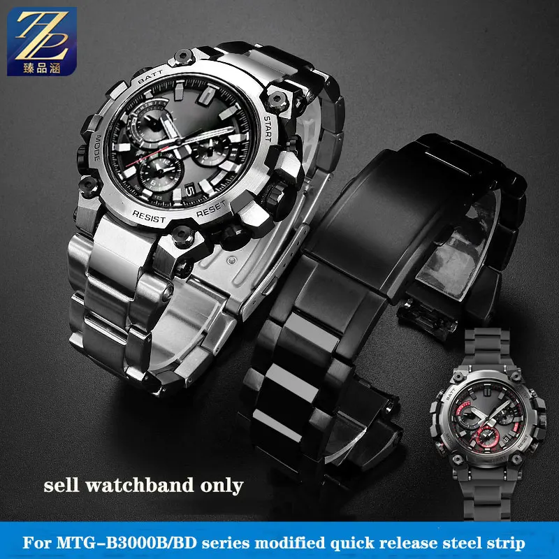 

For G-SHOCK Casio MTG-B3000B/BD series modified quick release steel strap with precision steel watch strap accessories