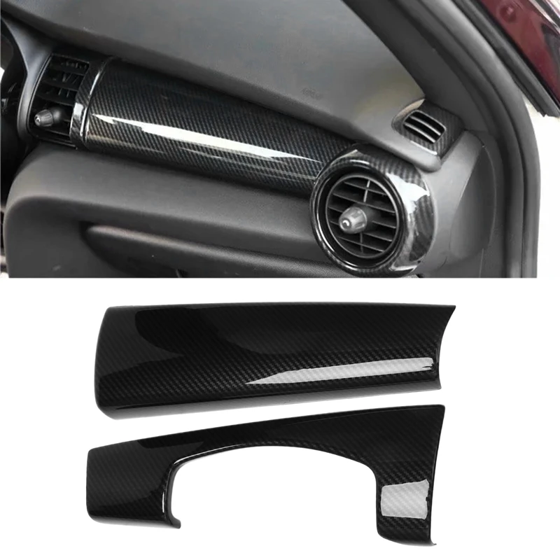 Koolstofvezel Auto Dashboard Trim Console Panel Cover Voor Mini Cooper F55 F56 Een 3 Deuren 2014-2021