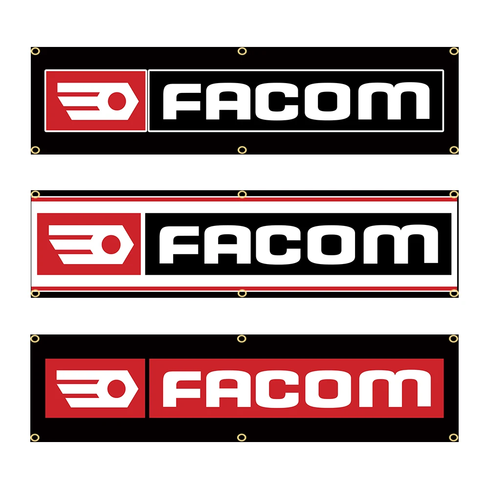 60X240cm Facoms Tool Banner Flag Polyester Printed Garage or Outdoor Decoration Tapestry