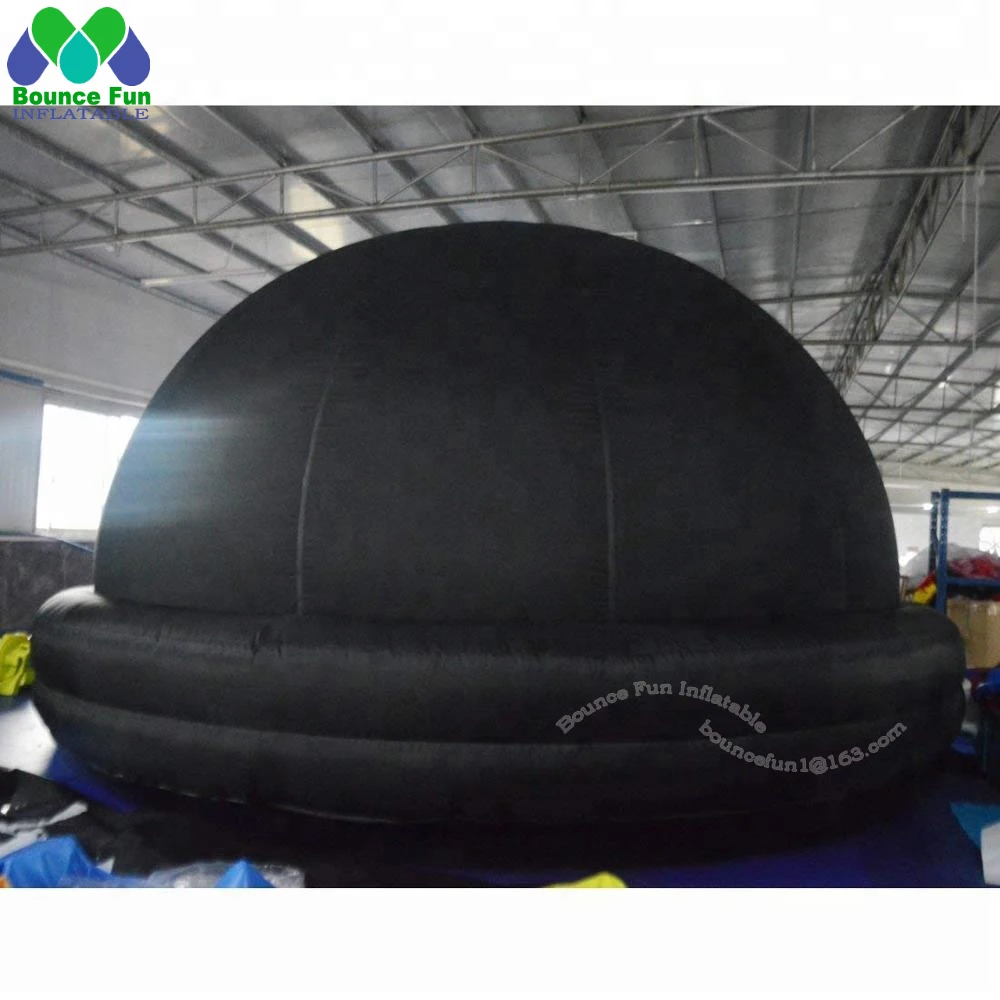 Kubah Planetarium Tiup Hitam Seluler 6 M, Area Bioskop Film Tenda Astronomi 360 Derajat untuk Acara Pendidikan Sains