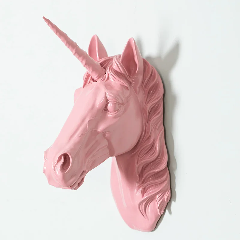 

ins unicorn wall hanging soft decoration animal head horse pendant restaurant hanging