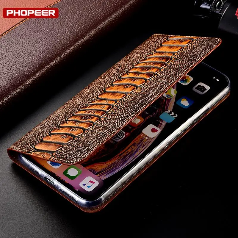 Luxury Case For IIIF150 B2 Ultra B1 Pro Raptor LTD Air1 Ultra Plus Air1 Pro Ostrich Foot Skin Genuine Leather Magnet Flip Cover