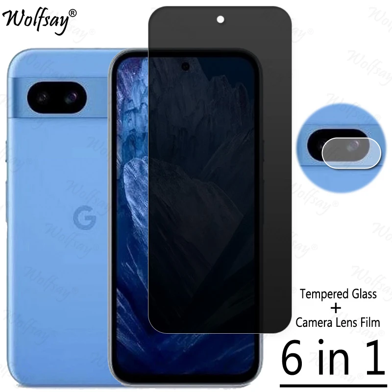 Privacy Screen Protector For Google Pixel 8A Anti-Spy Tempered Glass Pixel 8A 8 9 Pro XL Camera Glass For Google Pixel 8A Glass