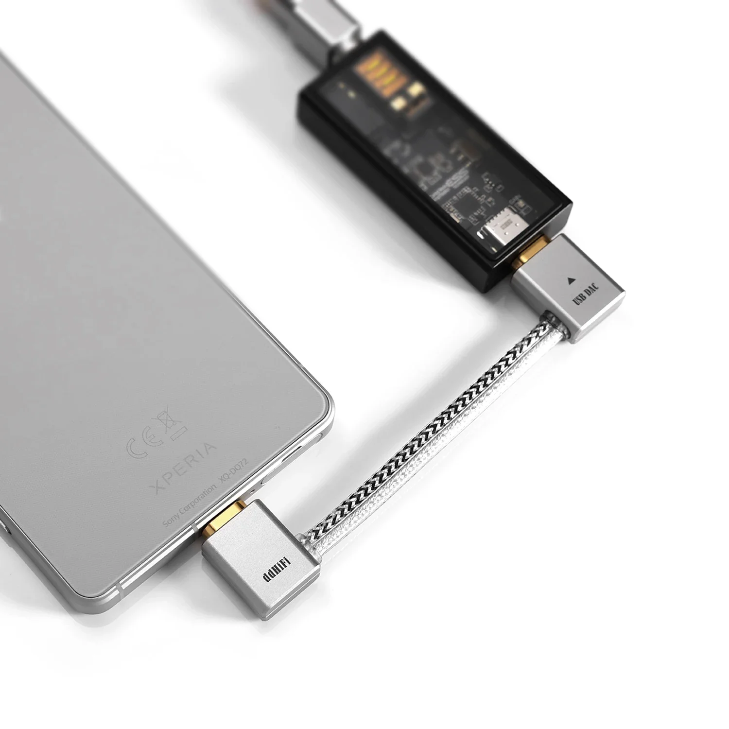 DD ddHiFi TC09L USB-C to USB-C L-Shaped OTG Audio Cable for Phone and DAC & AMP / Reversed Charging