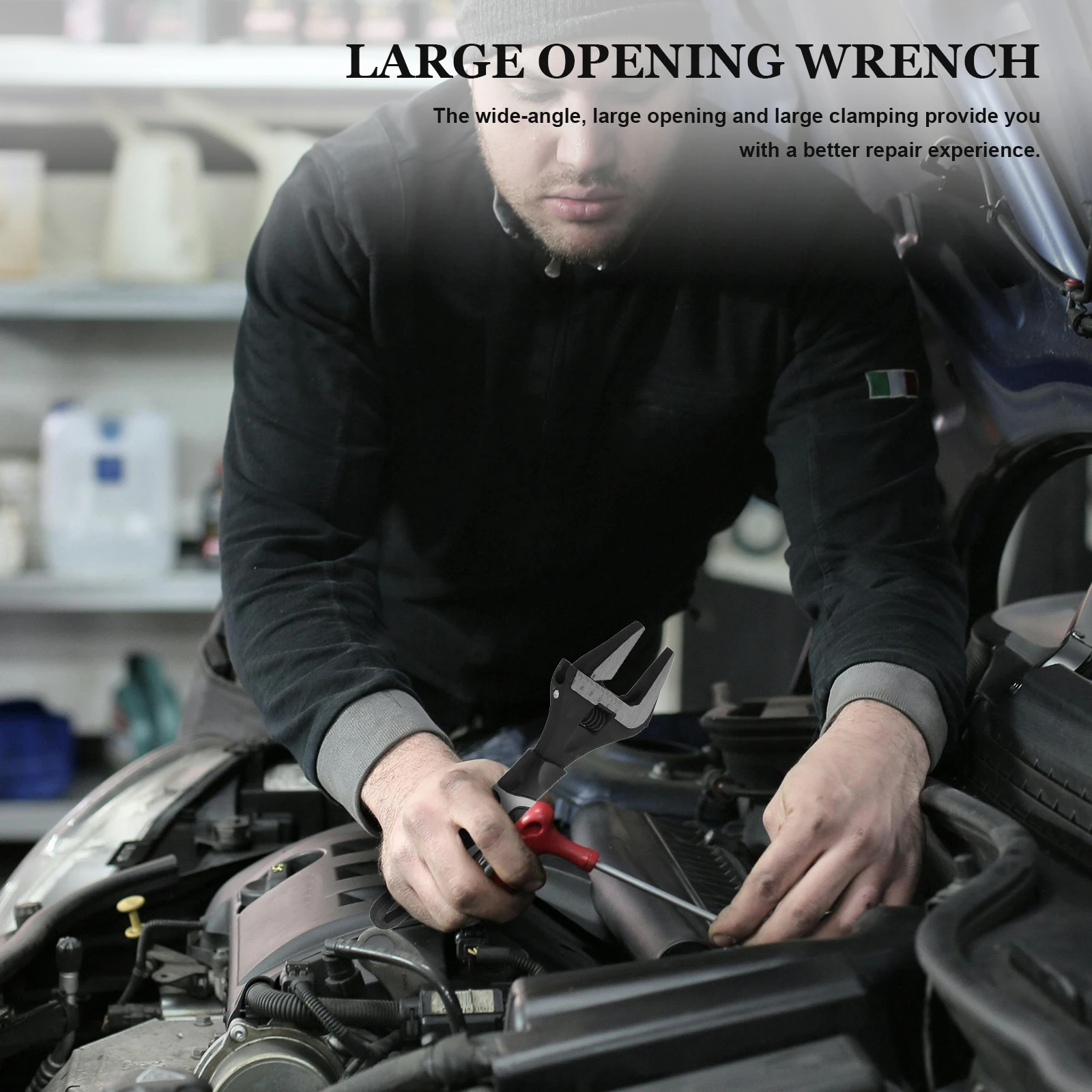 

Multifunctional Wrench Chrome Vanadium Steel Wide Mouth Large Torque Clamping Basin Adjustable Hand Tools