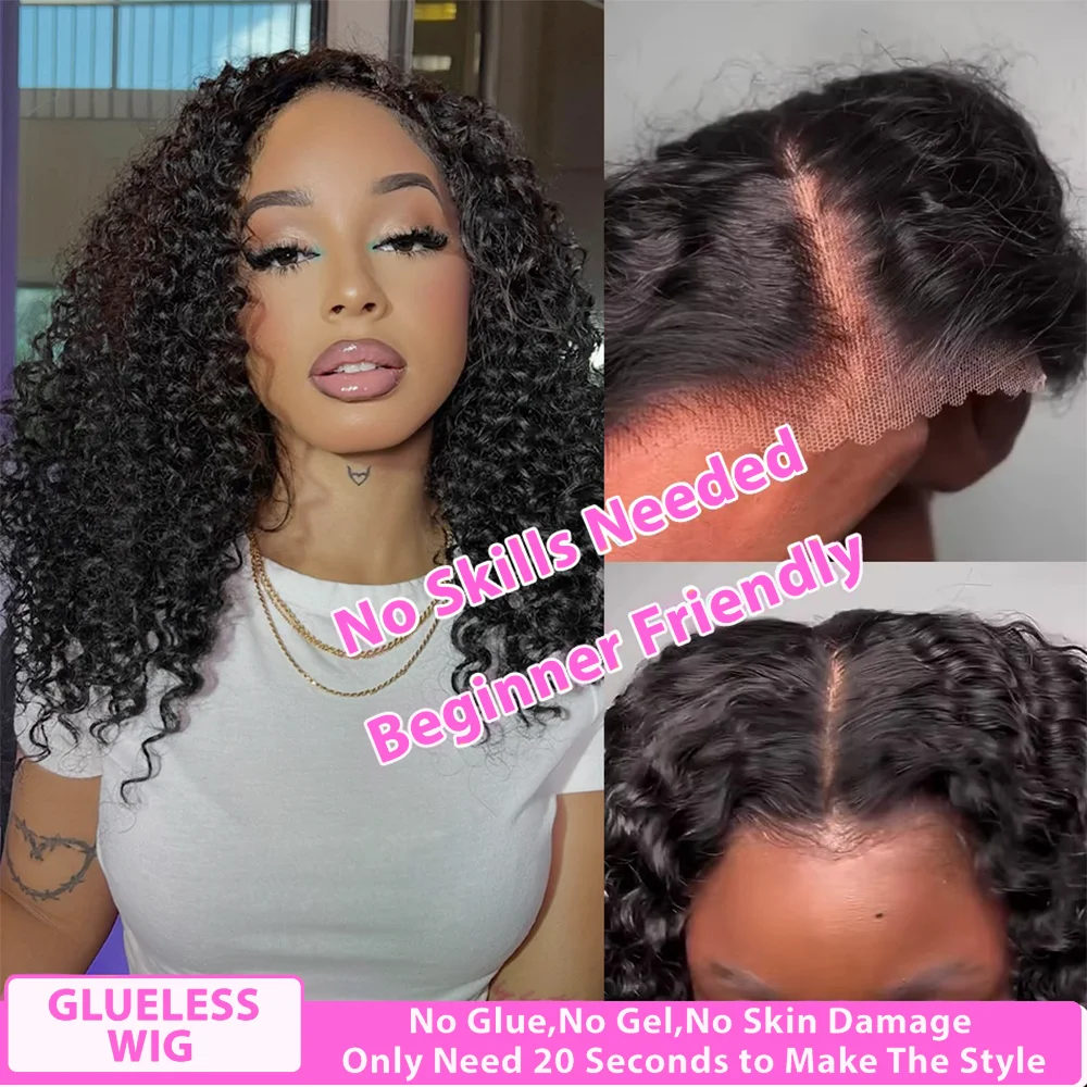 250 Density Deep Wave Wigs 13x6 HD Lace Front Human Hair Wig Brazilian 13x4 HD Lace Frontal Wig Water Wave Human Hair Wigs 5x5 Ready to Go HD Lace Glueless Wigss for Black Women view 6