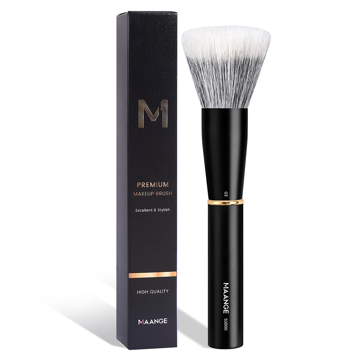 MAANGE 1pc プロフェッショナルブラッシュメイクブラシソフト密な毛ミネラルパウダー、化粧品ブレンド美容ツール歌舞伎ブラシ