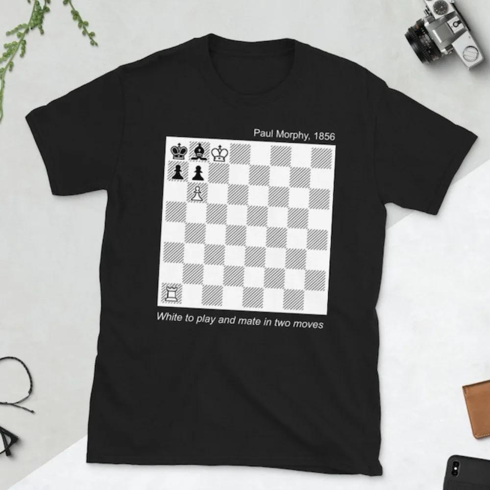Vintage Chess Game Puzzle T-Shirt Chessboard Graphic Printed Tshirt Men Women Fashion Crewneck Cotton Tee Tops Chess Player Gift