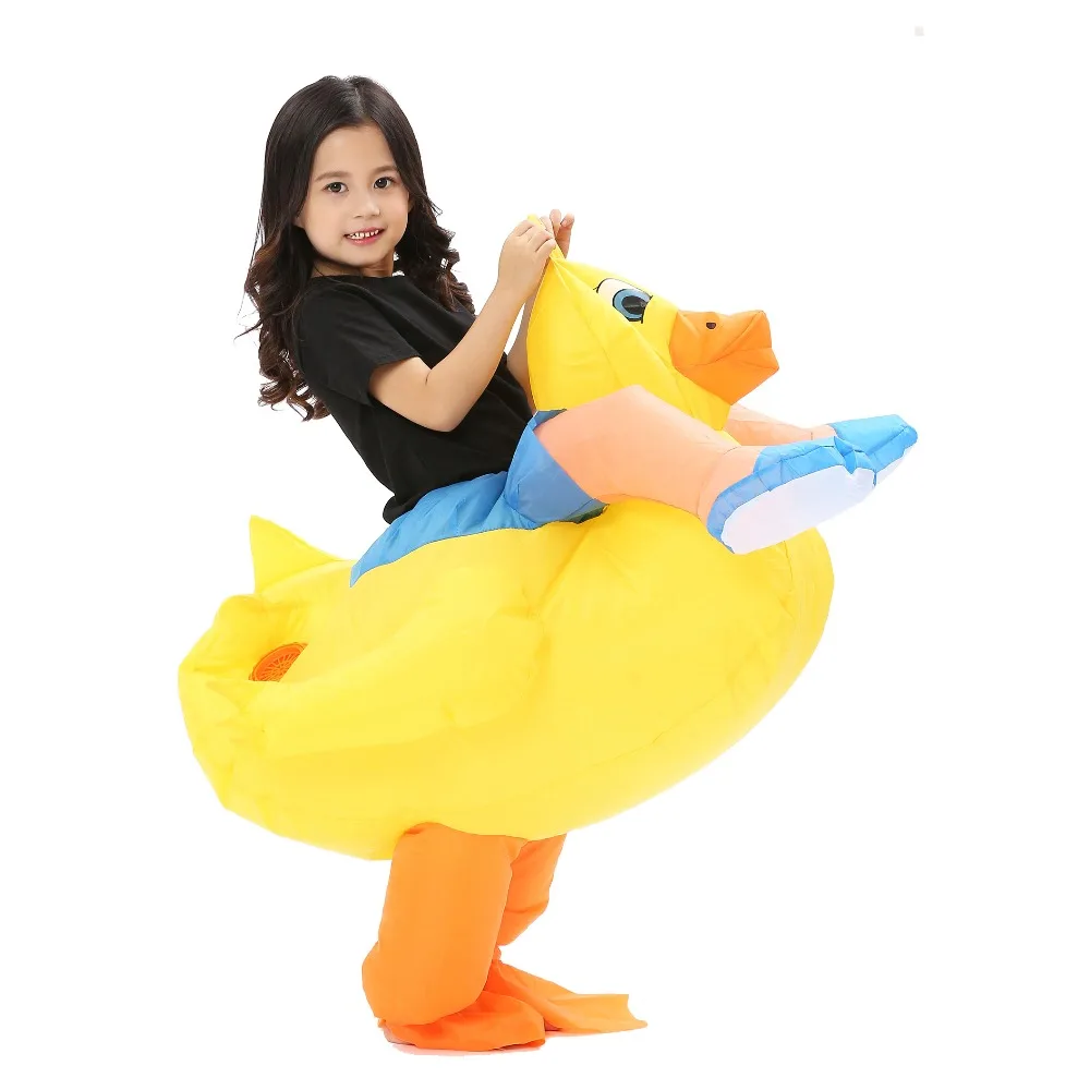 JYZCOS Yellow Inflatable Duck Costume Cute Animal Cosplay Carnival Costume Halloween Party Fancy Dress