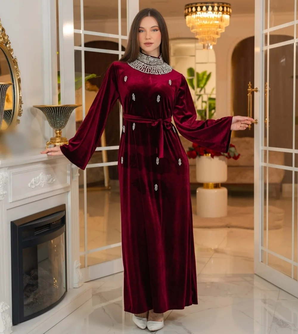 

Customized Classic Saudi Arabian Long Sleeves Evening Gowns High Collar A-line Long Dresses Bespoke Occasion Elegant Party